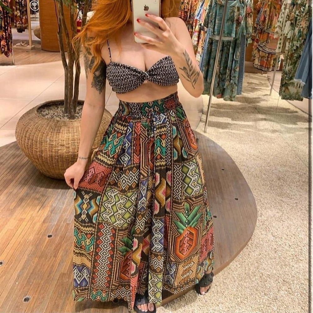 FARM Rio Paisley Wide Leg Pants